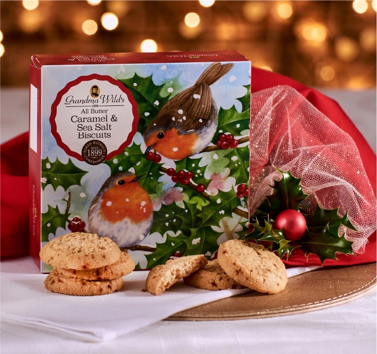 Biscuiți Shortbread Cu Caramel Sarat Bird Grandma Willd's 200g 0